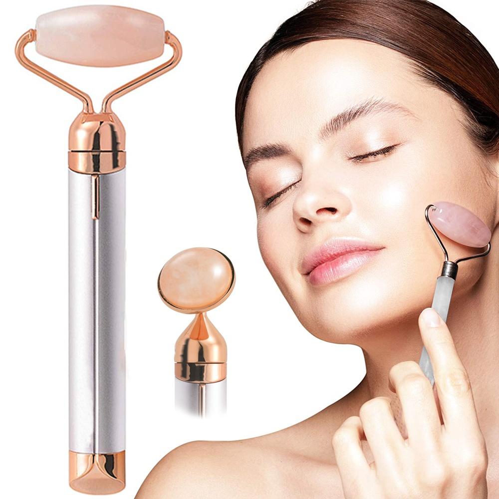 2in1 Quartz roller / Ansigtsmassage / Quartz stone