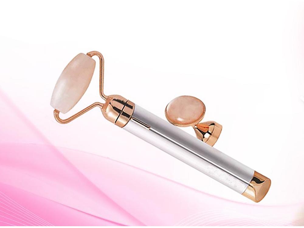 2in1 Quartz roller / Ansigtsmassage / Quartz stone