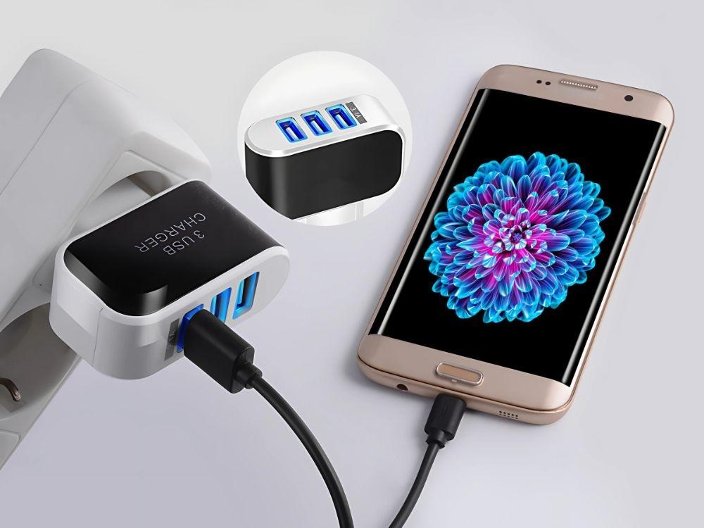 3.1A SNABB & KRAFTFULL – 5W 3x USB SNABBLADDNING 3.0