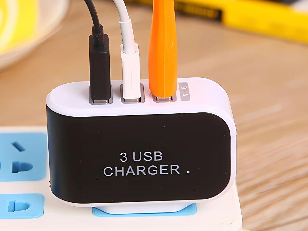 3.1A SNABB & KRAFTFULL – 5W 3x USB SNABBLADDNING 3.0