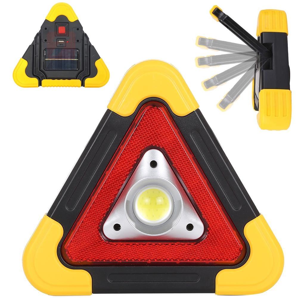 3-i-1 Varningstriangel-Kraftfull Ficklampa Och Powerbank