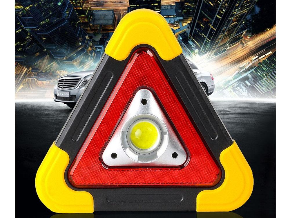 3-i-1 Varningstriangel-Kraftfull Ficklampa Och Powerbank