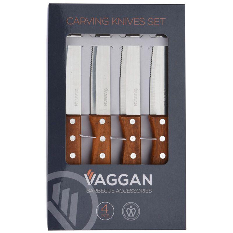 4-pak robuste kødknive/grillknive