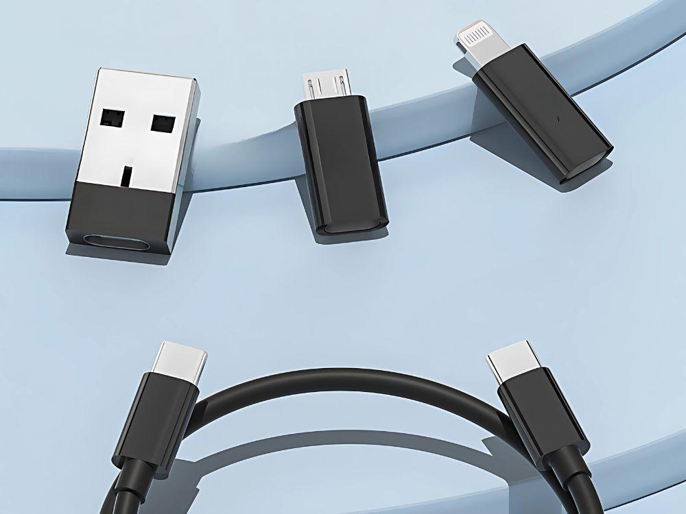 5-i-1 Adapter USB-C till Lightning, Micro USB, USB Typ A