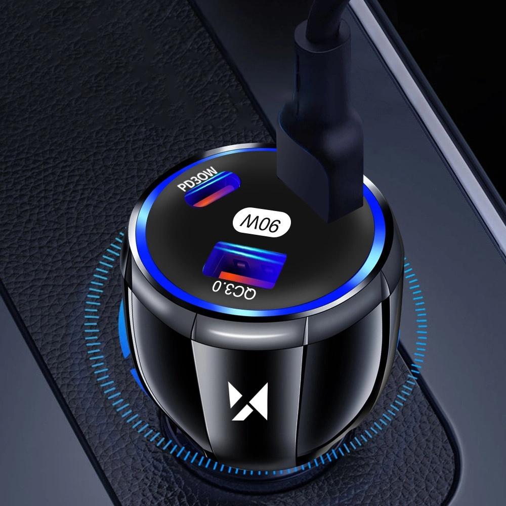 Billaddare 2x USB-C 1x USB-A 90W PD