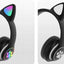 Bluetooth Stereo Hörlurar Katt med mikrofon / LED ljus