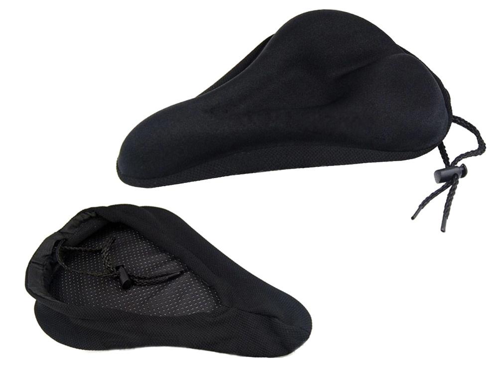 Cykelsadelöverdrag med gelefyllning.