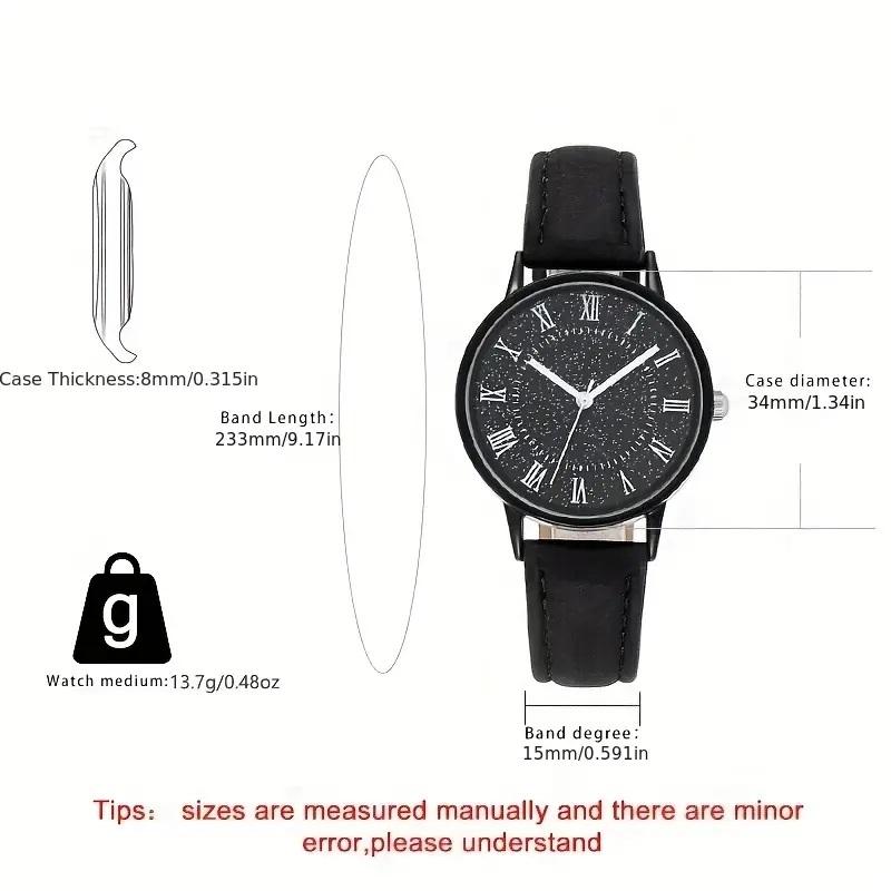 Damklocka / Armbandsur med Läderarmband