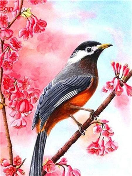 Diamond Painting / Diamantmålning - 30x40cm - Fågel
