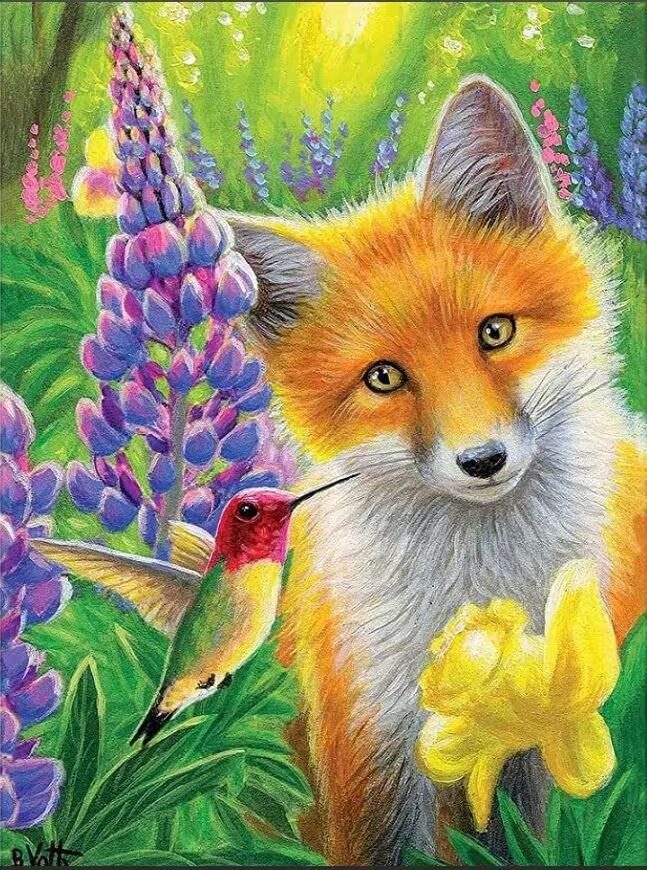 Diamond Painting / Diamantmålning - 30x40cm - Räv