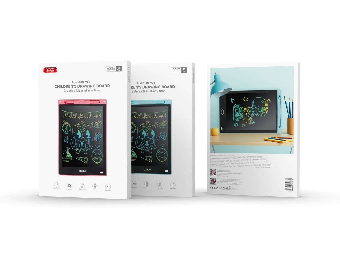 Digital Ritplatta för Barn - Praktiskt LCD, 10" Tablet med Penna