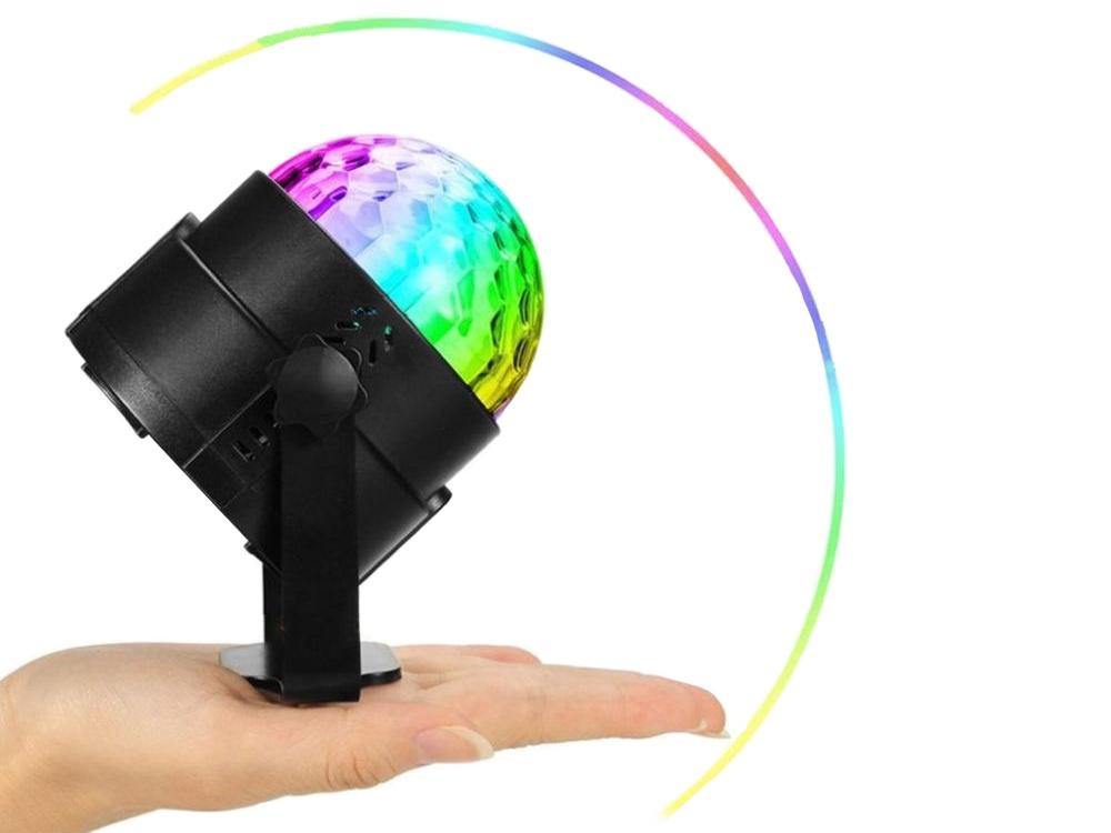Disco boll med RGB ljus och  fjärrkontroll