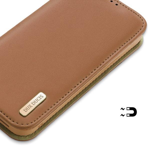 Dux Ducis iPhone 14 Plus Plånboksfodral i äkta läder med RFID skydd