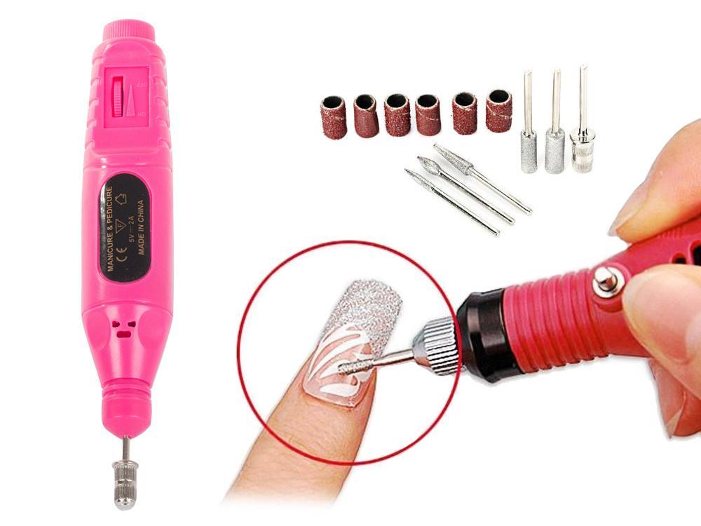 Elektrisk neglefil med 13 dele