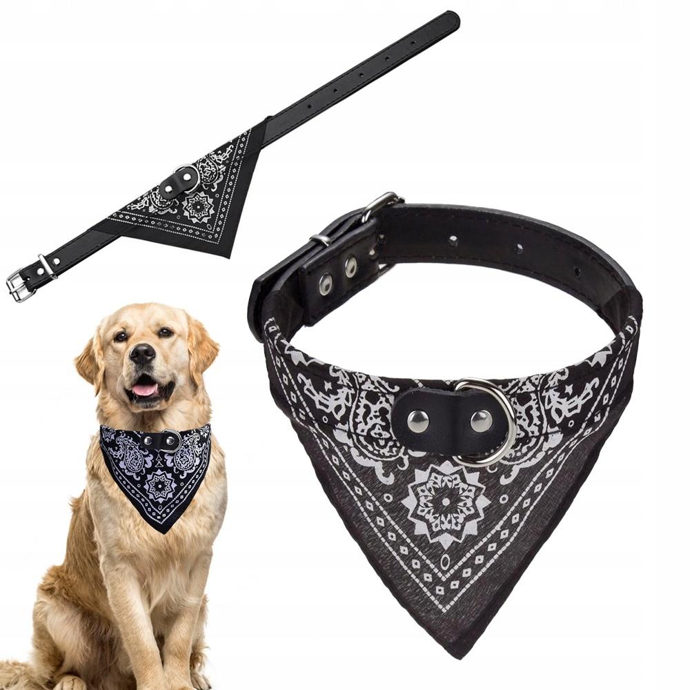 Hundehalsbånd med Bandana/tørklæde L (35-44CM) Vælg farve