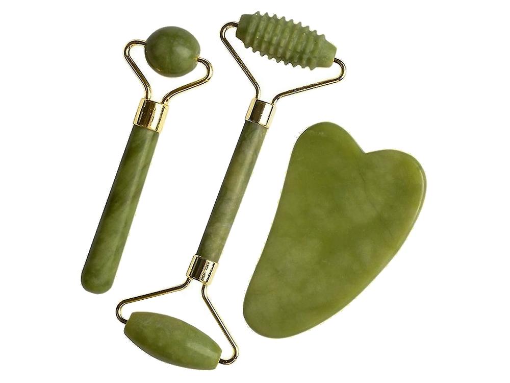 Komplett Jade roller set / Ansiktsmassage / Jaderollerset