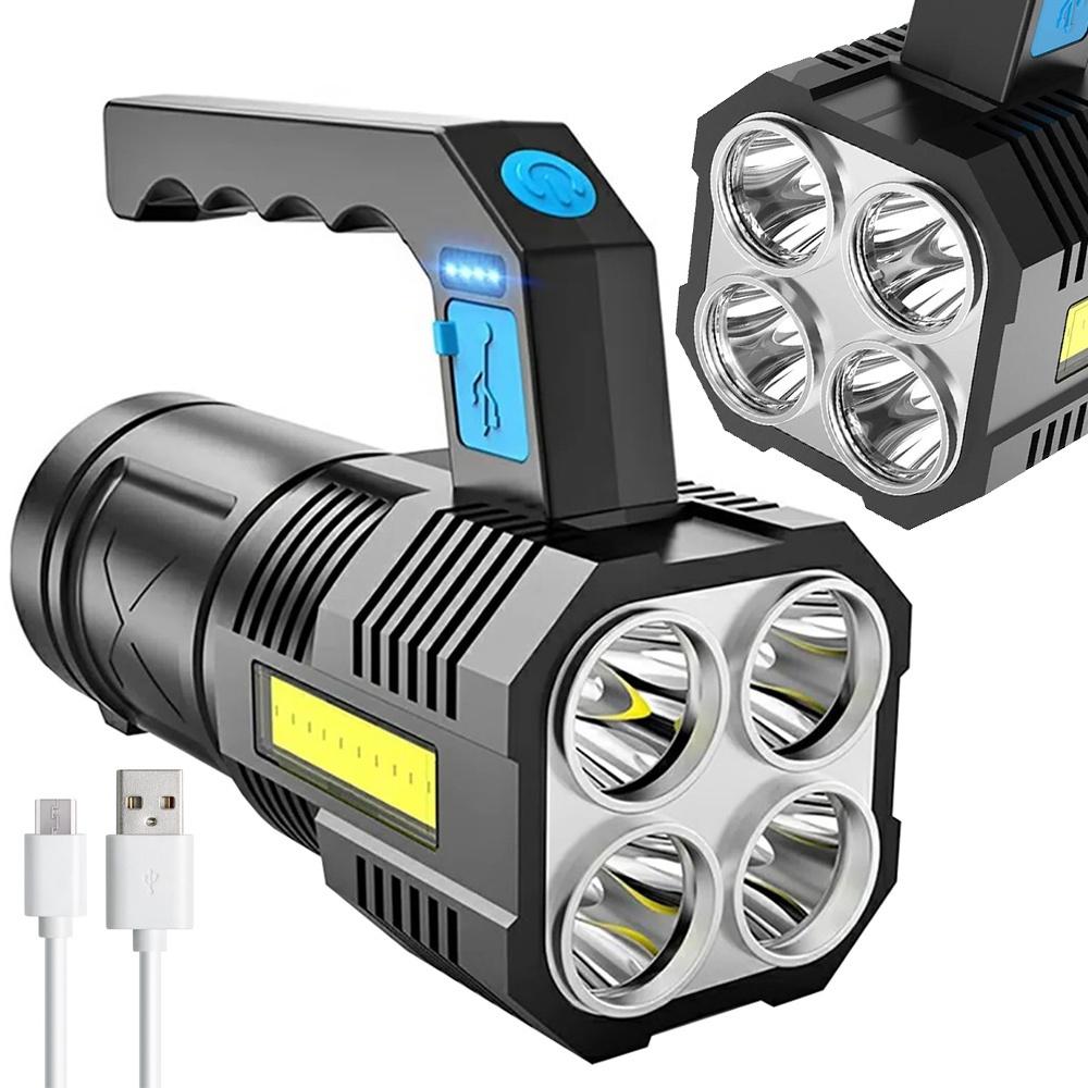 Kraftfull Uppladdningsbar LED-ficklampa