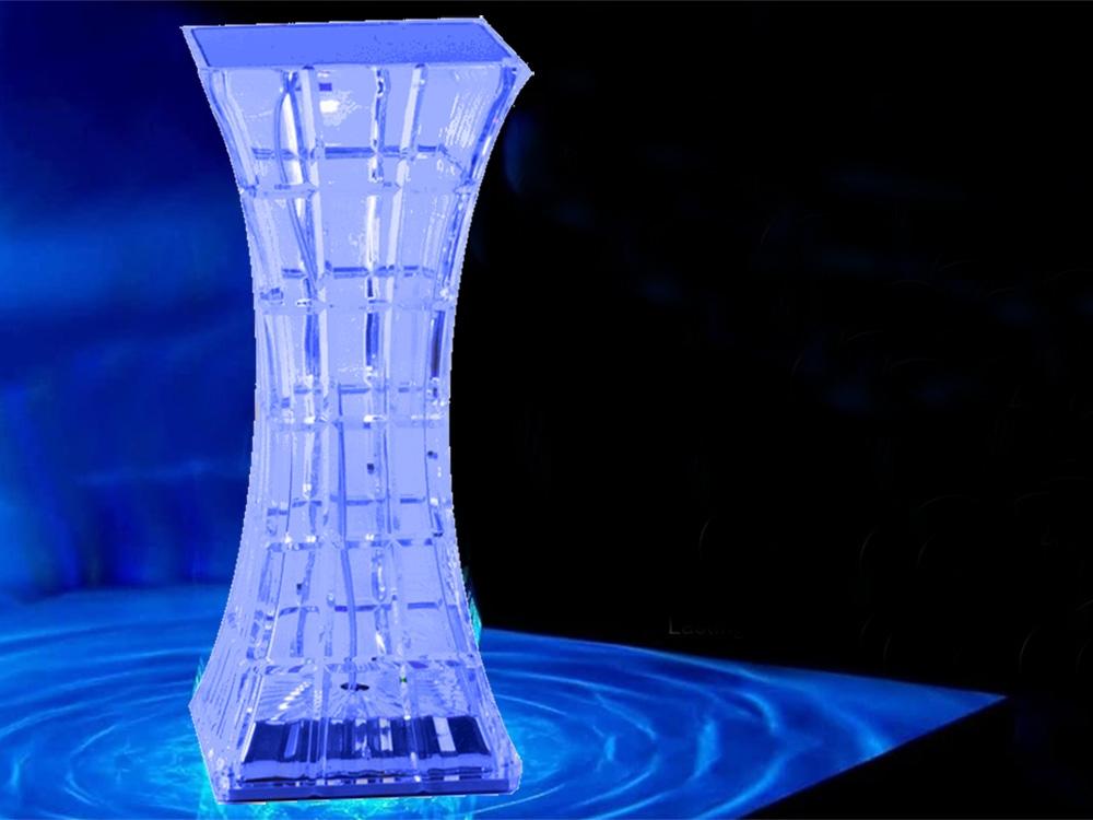 Kristallbordslampa i LED med RGB-belysning