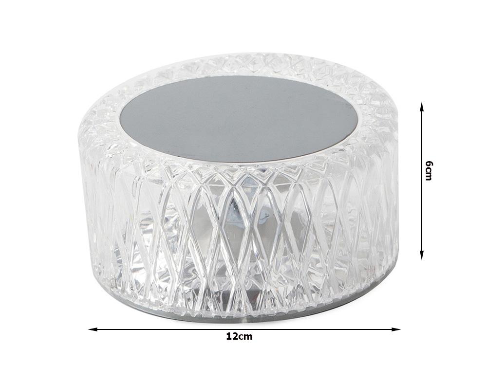 Kristallbordslampa i LED med RGB-belysning