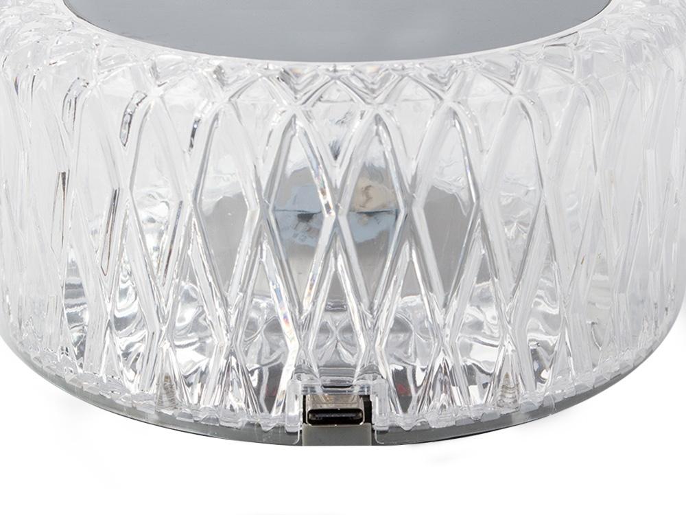 Kristallbordslampa i LED med RGB-belysning