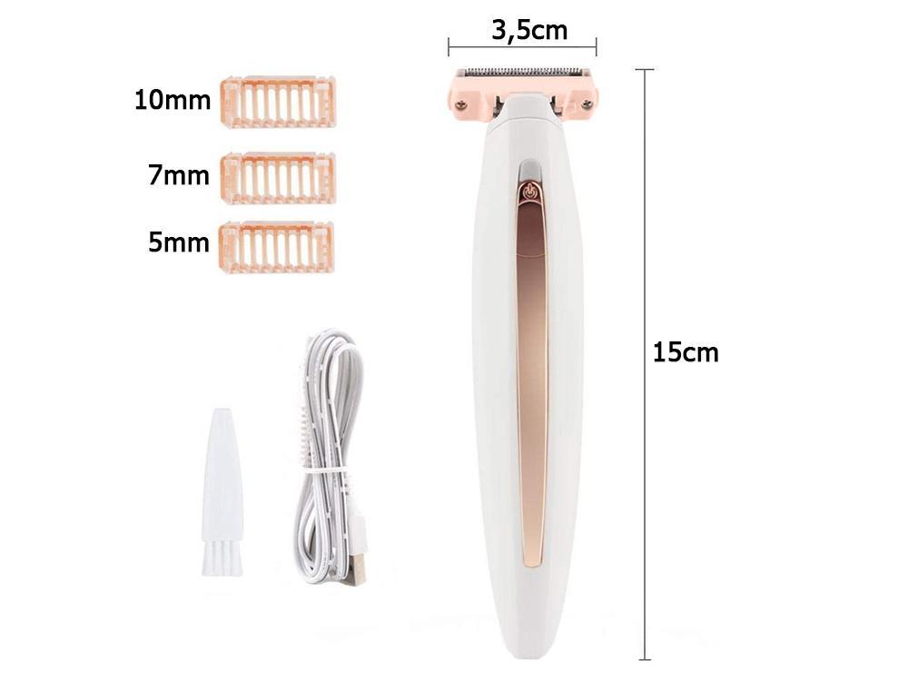 Genopladelig kropstrimmer / epilator med belysning