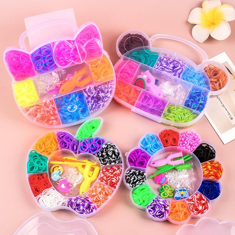 Loom Bands Kit - 600st i olika färger och flera tillbehör
