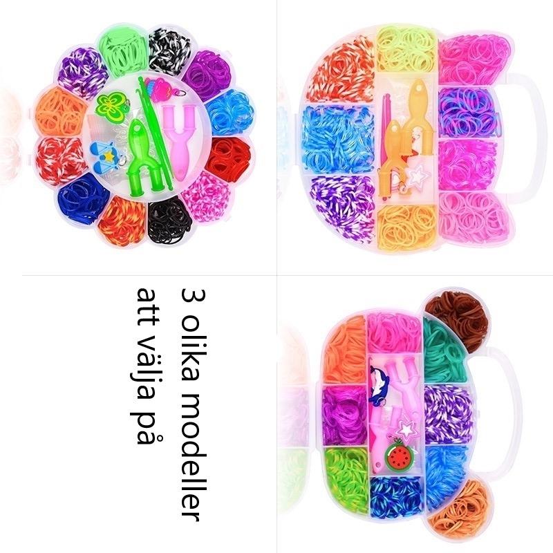Loom Bands Kit - 600st i olika färger och flera tillbehör