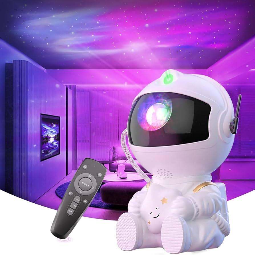 Lysande Astronaut Galaxy Lampa/Stjärnprojektor Med Stjärnhimmel