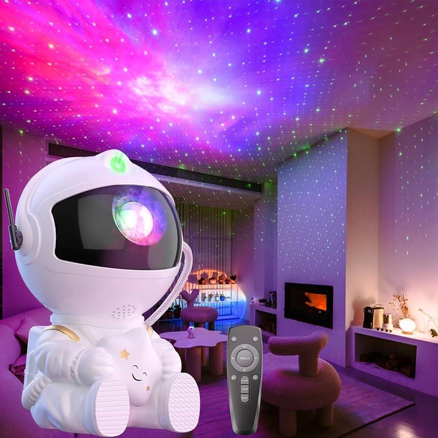 Lysande Astronaut Galaxy Lampa/Stjärnprojektor Med Stjärnhimmel