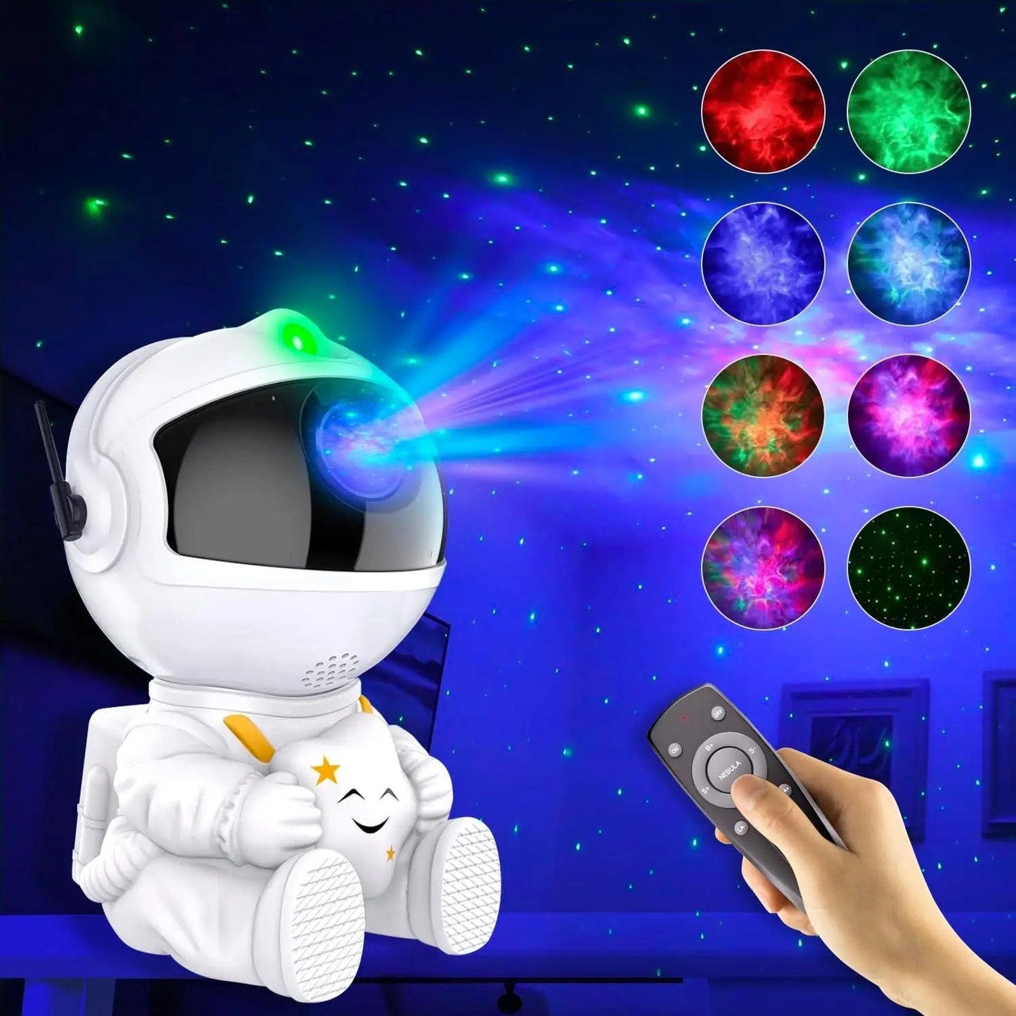 Lysande Astronaut Galaxy Lampa/Stjärnprojektor Med Stjärnhimmel