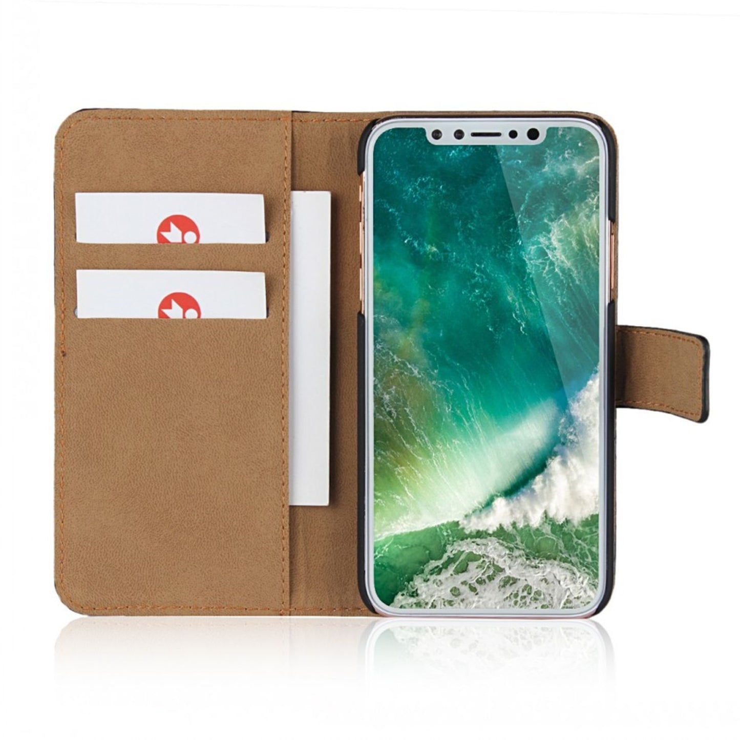Pung etui iPhone 11, ægte læder