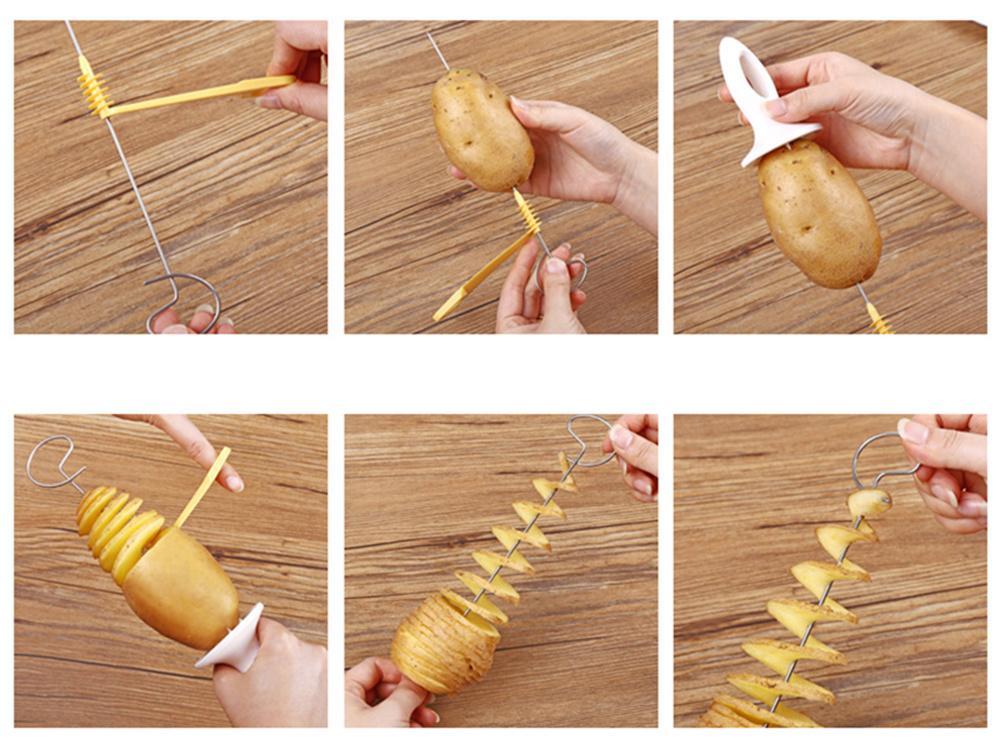 Kartoffelchips spiral til Twisted Fries