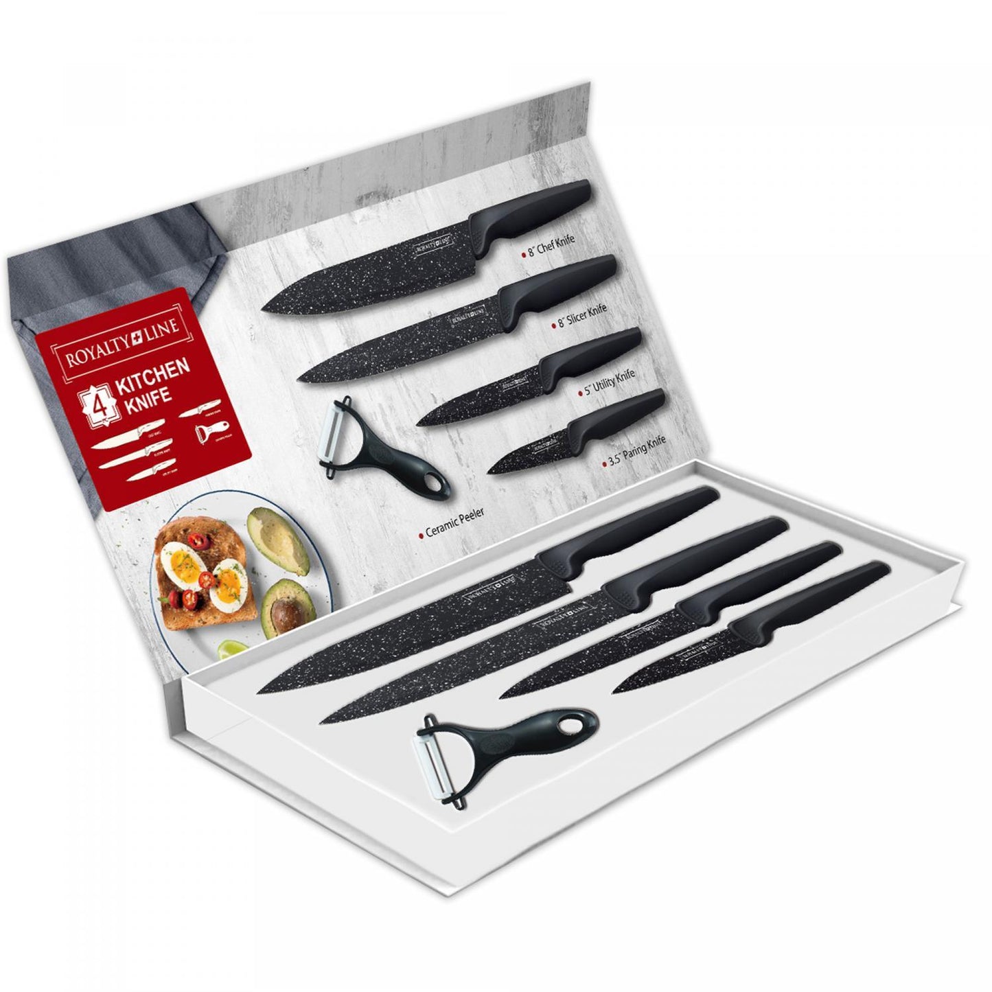 Royalty Line - 4 delars knivset och gratis keramisk skalare