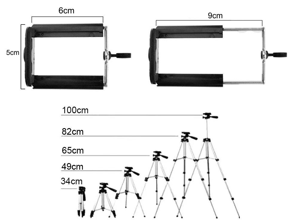 Selfie / Tripod Mobilstativ med Bluetooth fjernbetjening