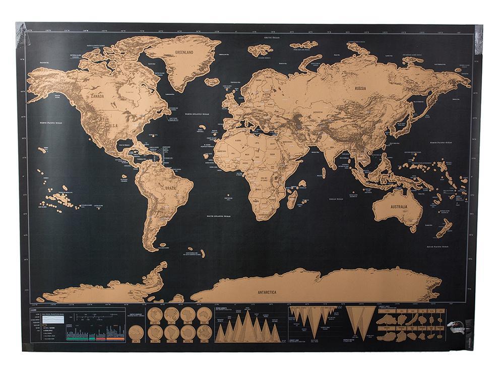 Skrapkarta Världskarta 82x59cm