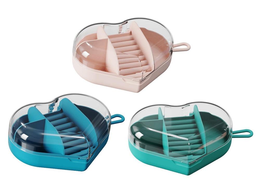 Smyckeskrin med transparant lock, perfekt för resor