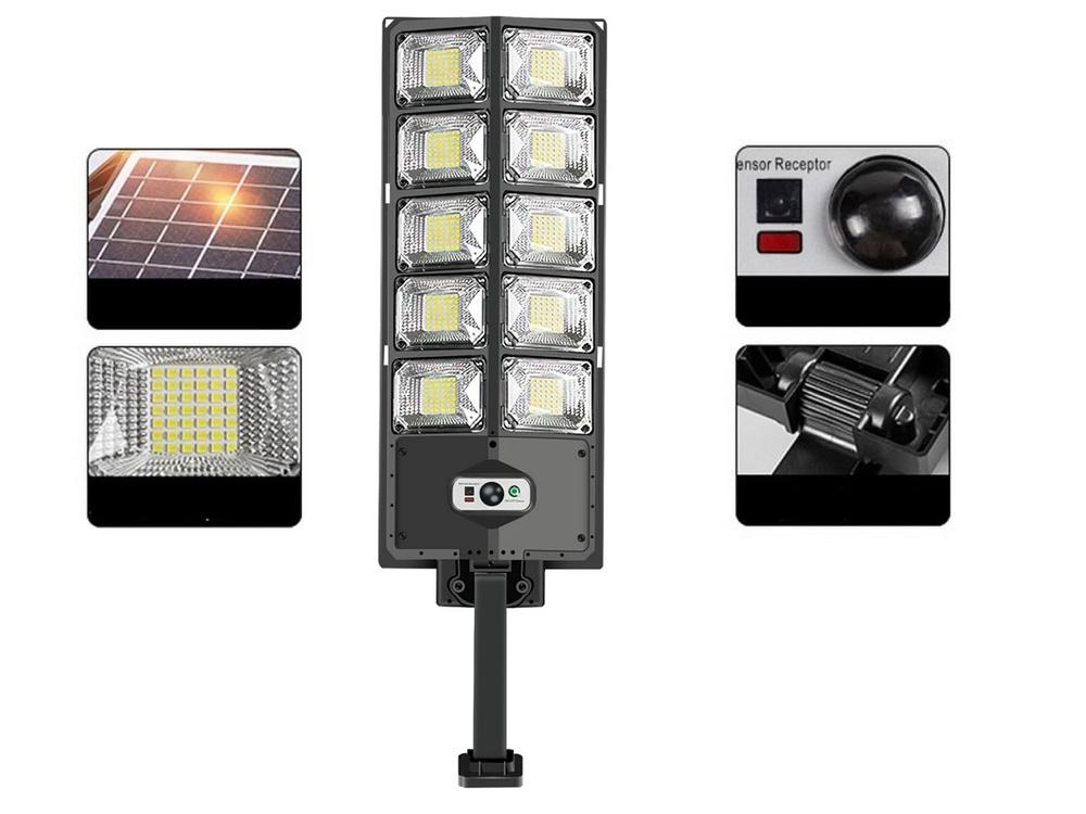 Solcellsdrivna LED Lampa Med Rörelsesensor & Fjärrkontroll