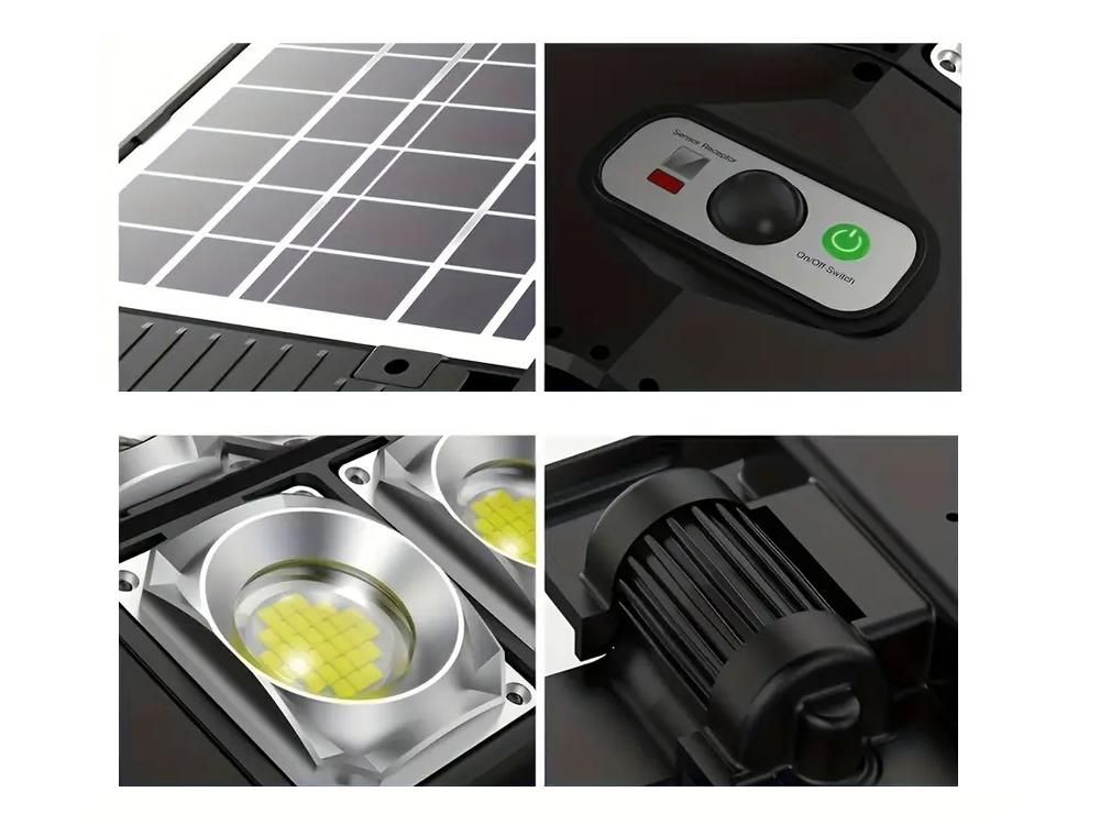 Solcellsdrivna LED Lampa Med Rörelsesensor & Fjärrkontroll