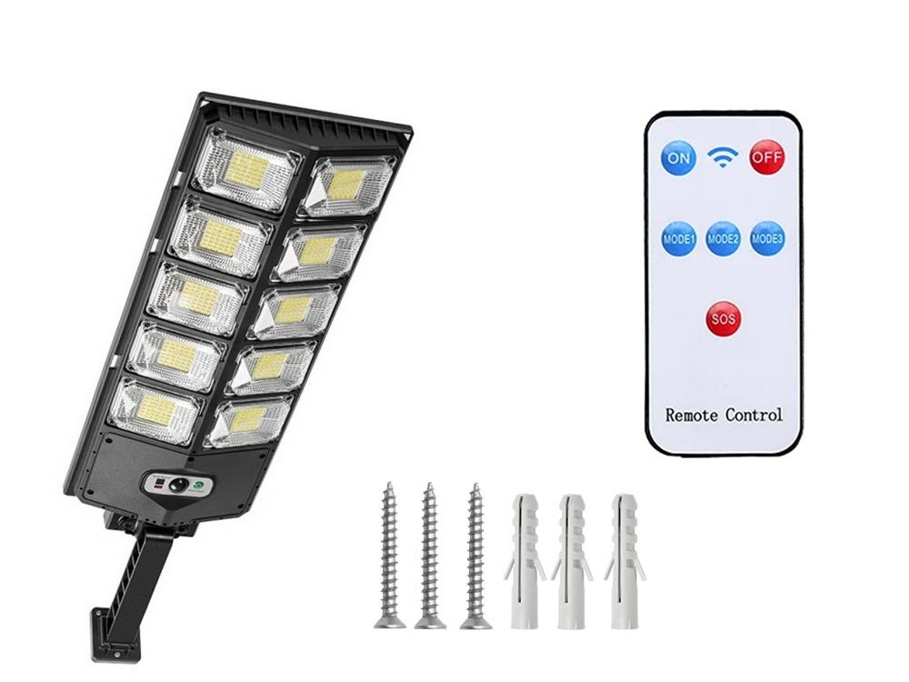 Solcellsdrivna LED Lampa Med Rörelsesensor & Fjärrkontroll
