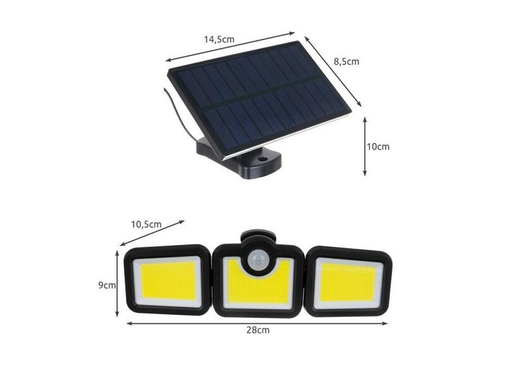 Solcellslampa med Rörelsesensor och Separat Solpanel – 171 LED för Trädgård