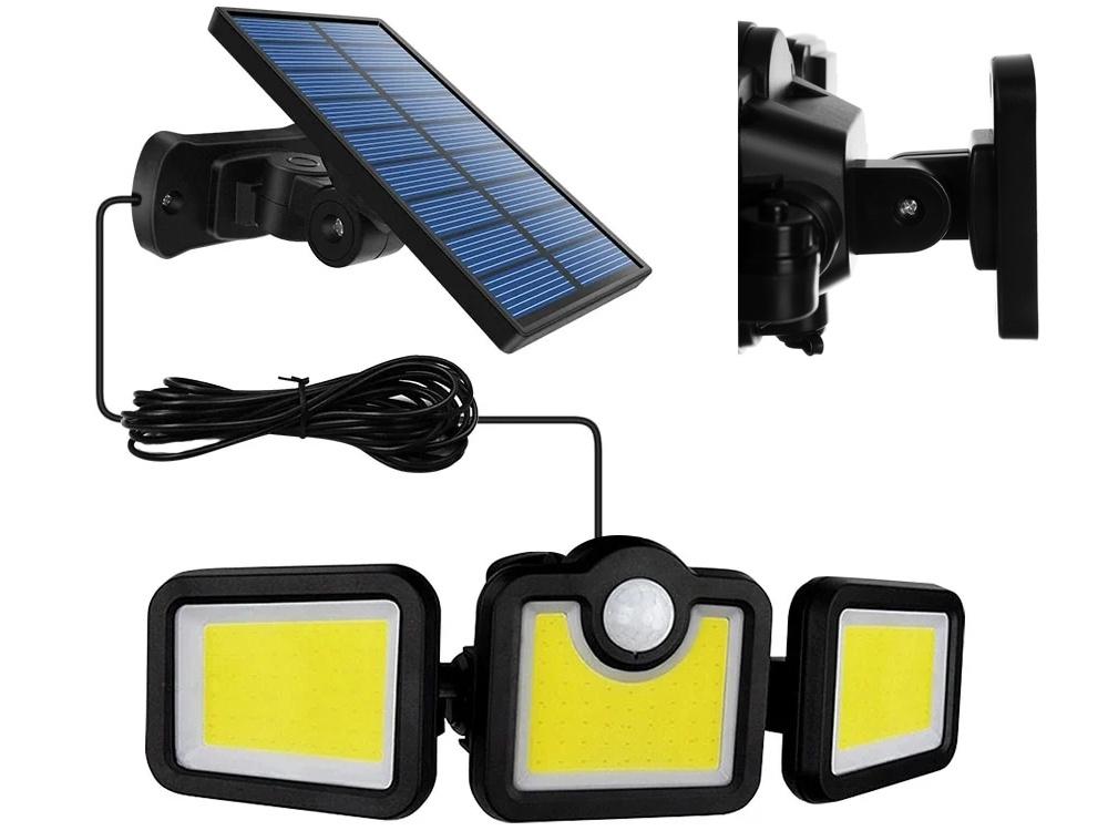Solcellslampa med Rörelsesensor och Separat Solpanel – 171 LED för Trädgård