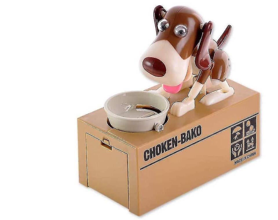 Sparbössa med hund som äter myntet