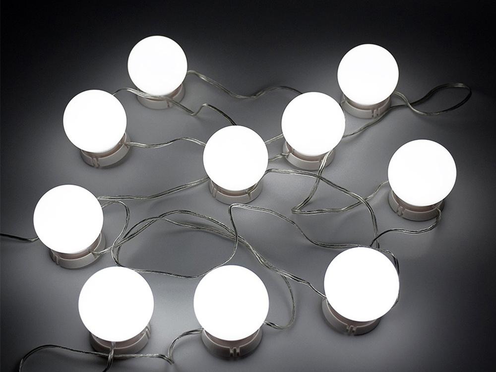 Sminkbordsljus med 10 LED-lampor