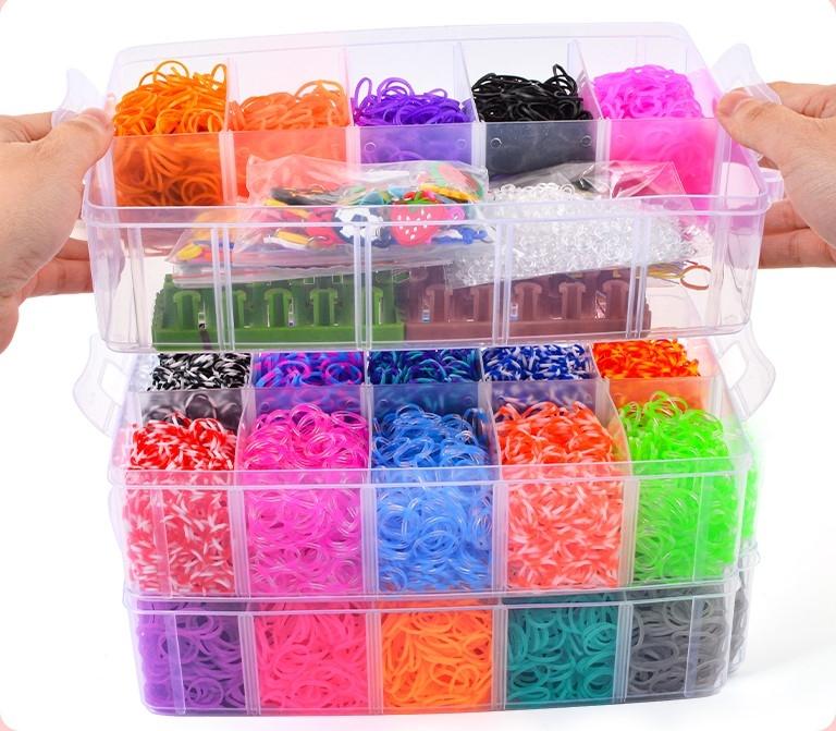 Superstort Loom Bands Kit - 28.000st och massor med tillbehör.