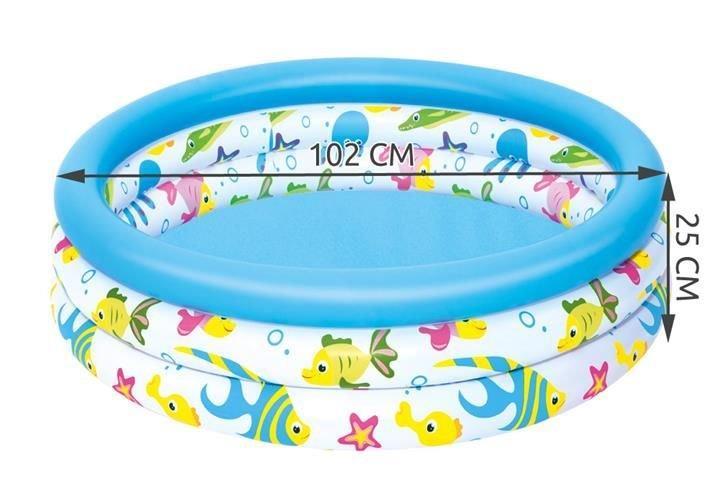 Uppblåsbar Pool - 101L - Bestway - 102cm/25cm