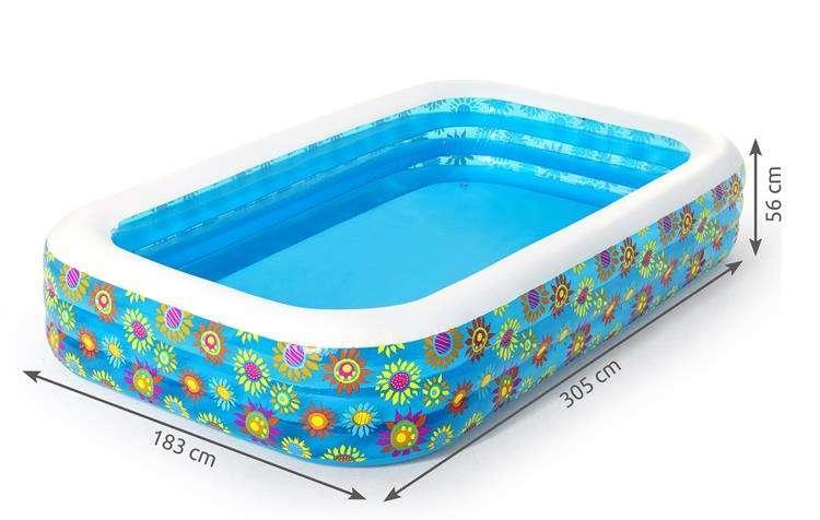 Uppblåsbar Pool - 1161L - Bestway - 305cm/183cm/56cm