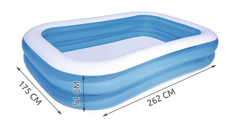 Uppblåsbar Pool - 778L - Bestway - 262cm/175cm/33cm