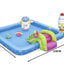 Uppblåsbar Pool med rutchkana, djur, vattensprut, 228x206x84cm