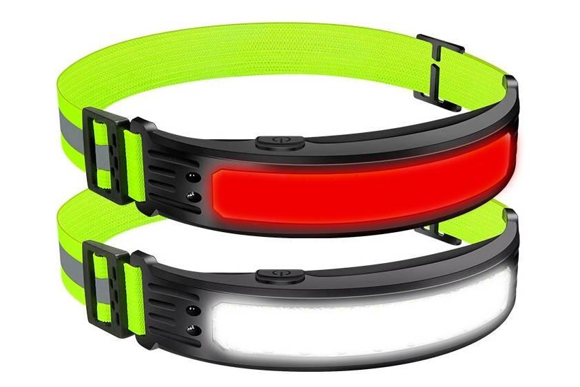 Genopladelig pandelampe - COB LED - Vandtæt