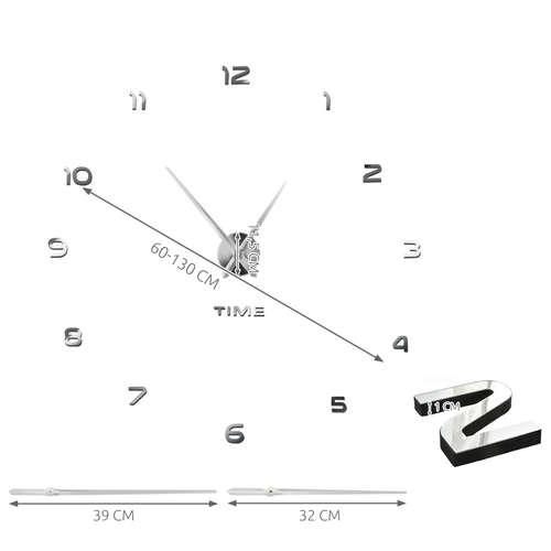 Väggklocka 60-130cm, Tyst gång, Gör-den-själv-kit